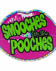 Smooches for the Pooches 3 inch waterproof holographic glitter vinyl sticker