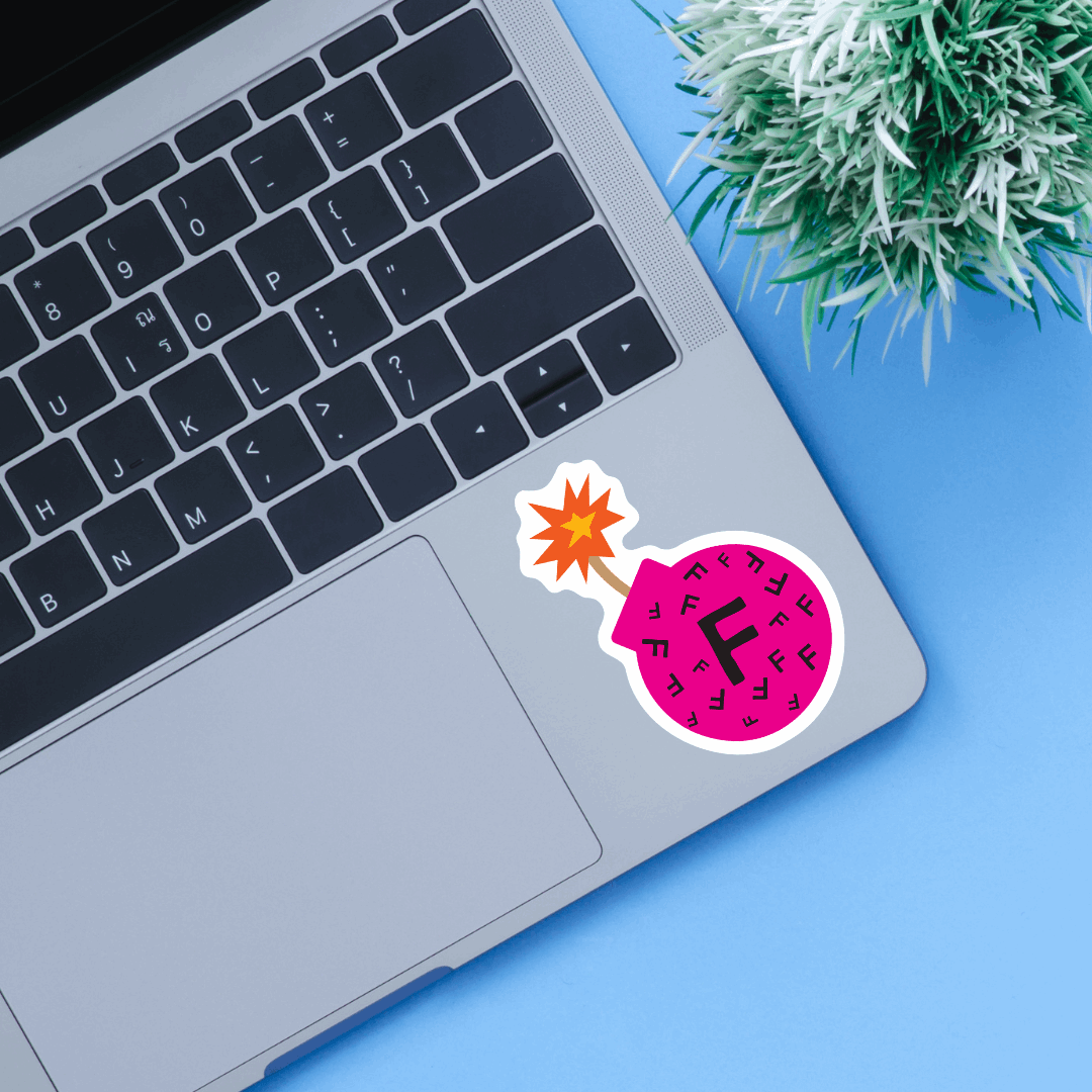 F Bomb vinyl sticker