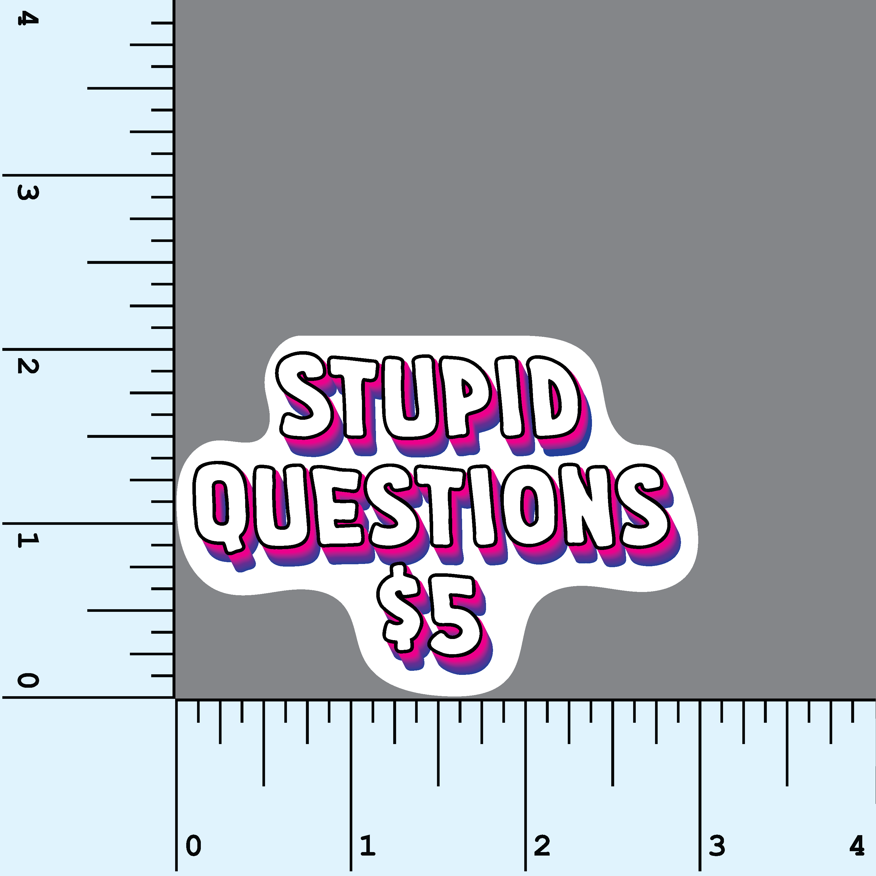Stupid Questions $5 Sticker – Trash Panda's Closet