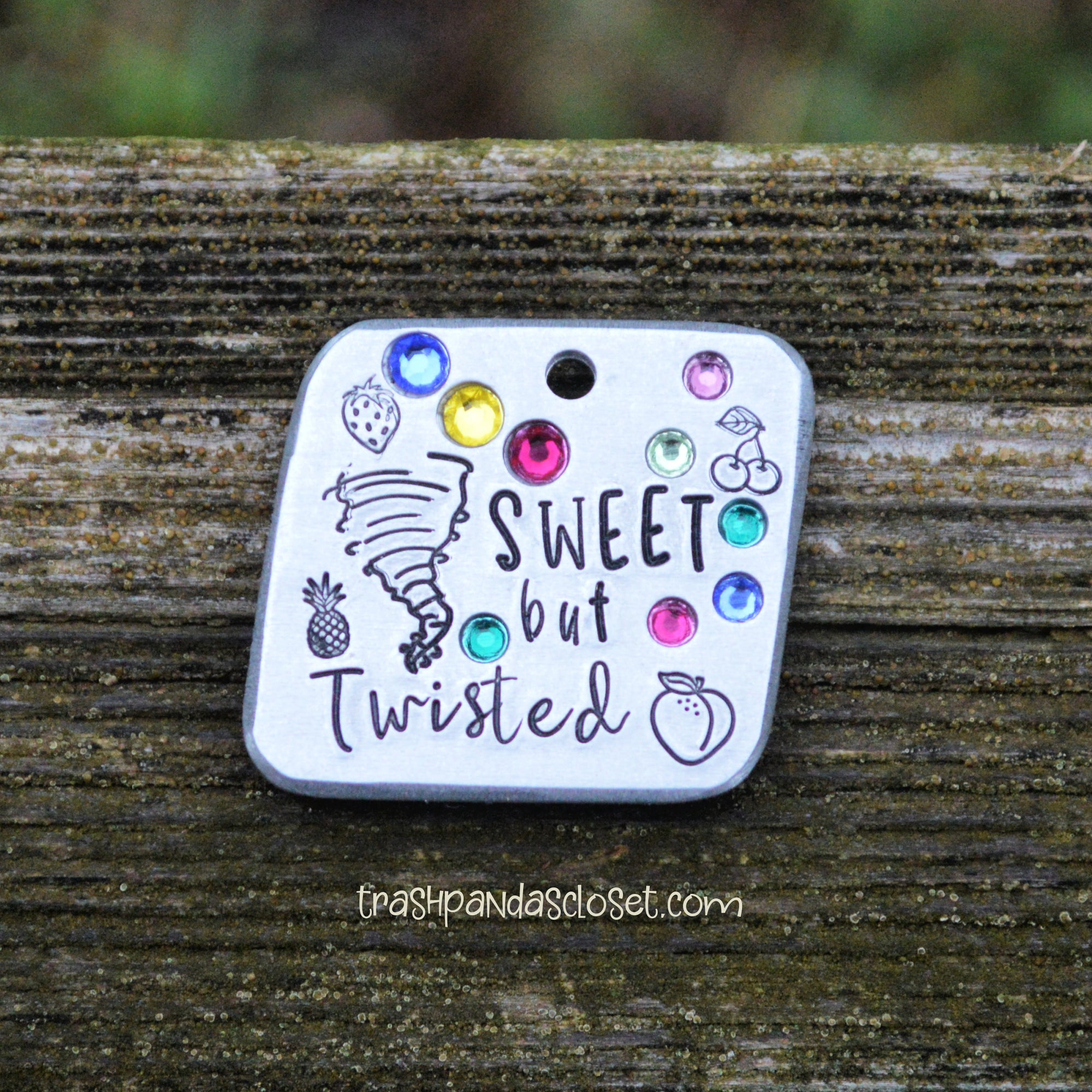 Sweet but twisted  1.25" ditto tag - Trash Panda's Closet