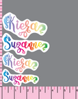 Personalized Unicorn Themed vinyl sticker