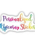 Personalized Unicorn Themed vinyl sticker