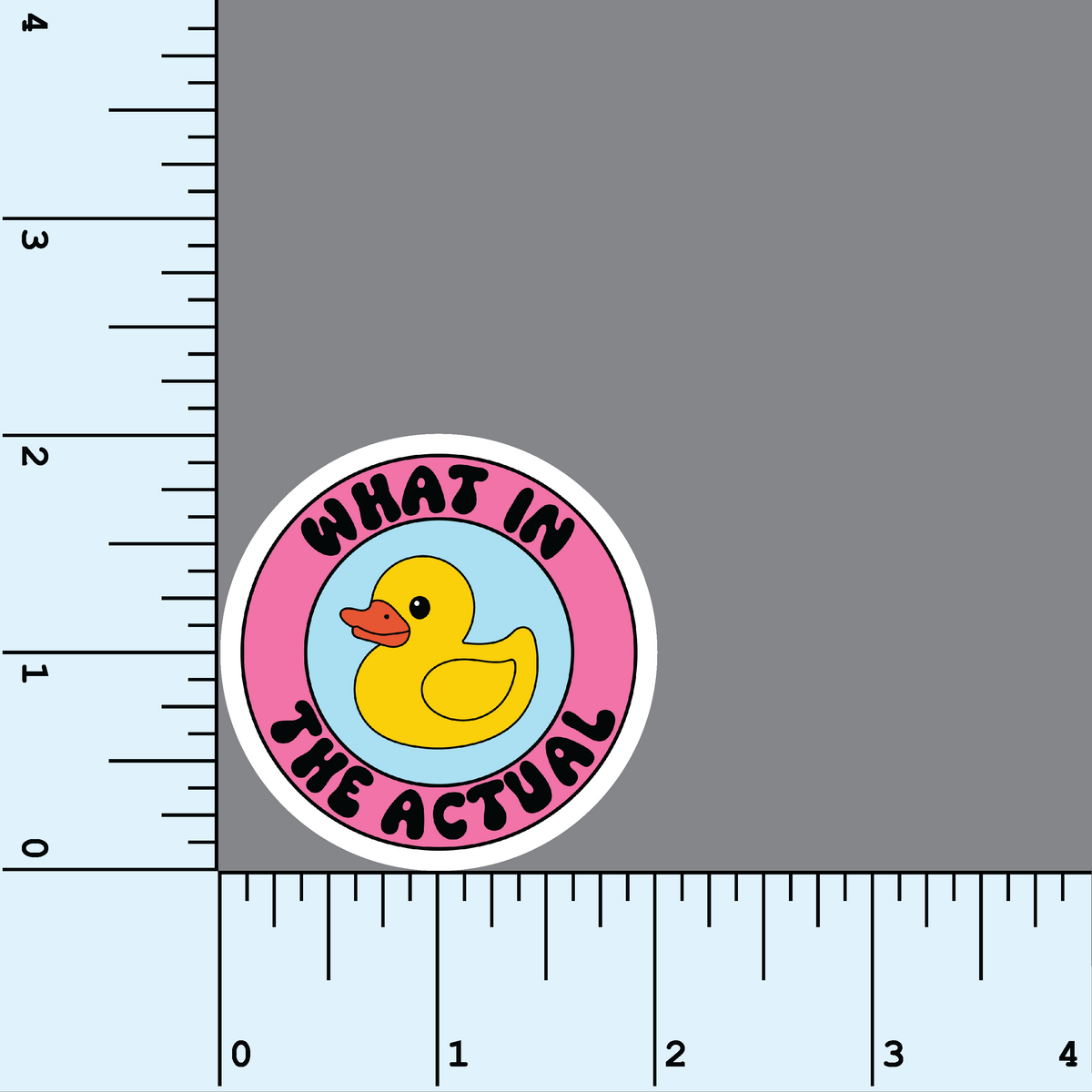 What In The Actual Duck vinyl sticker – Trash Panda's Closet
