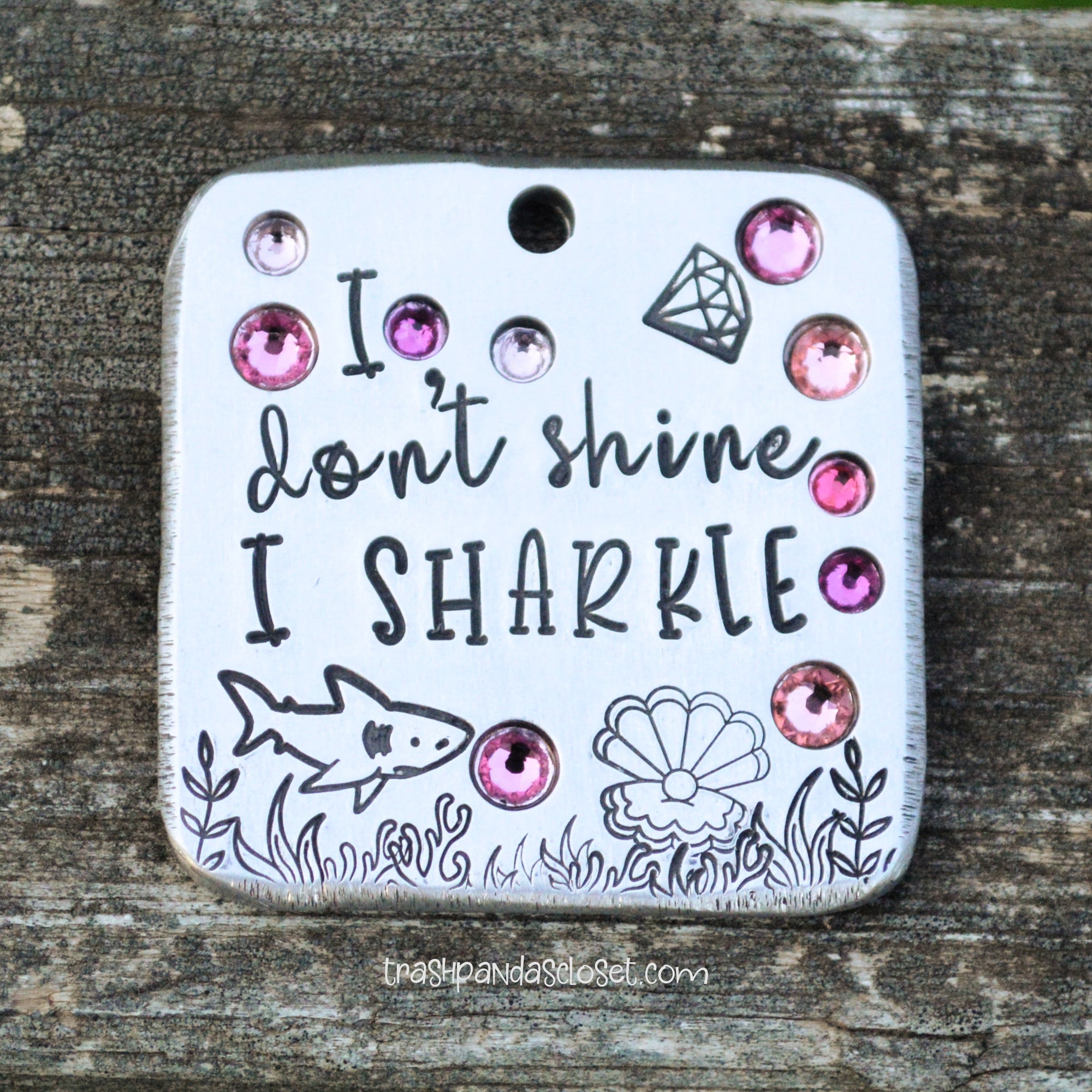 I don’t shine I sharkle 1.5" ditto tag - Trash Panda's Closet