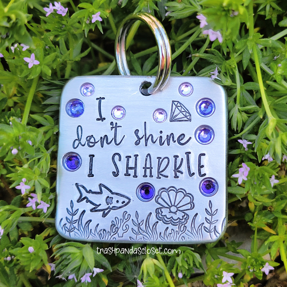 I don’t shine I sharkle 1.5" ditto tag - Trash Panda's Closet