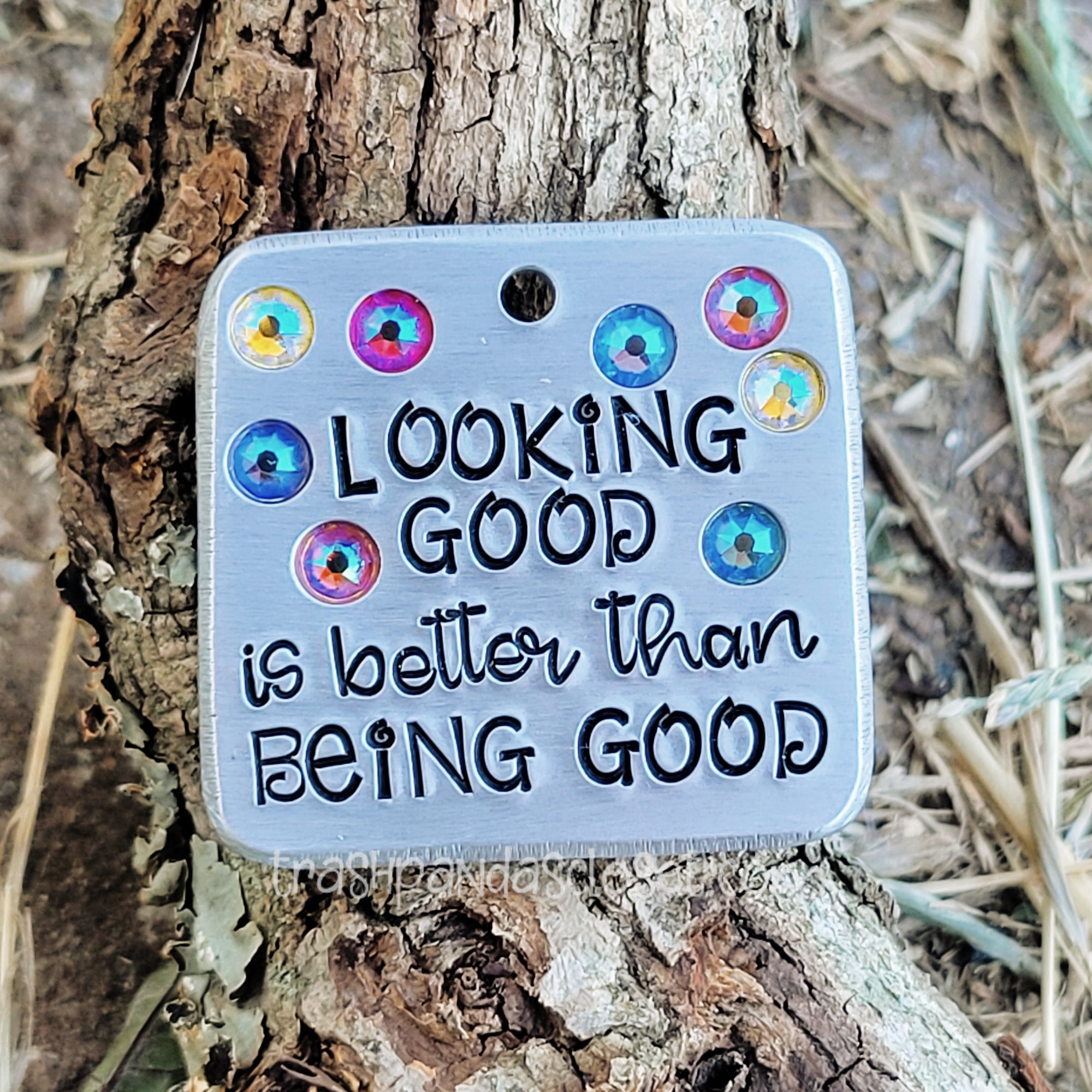 Looking good is better than being good 1.5" ditto tag - Trash Panda's Closet