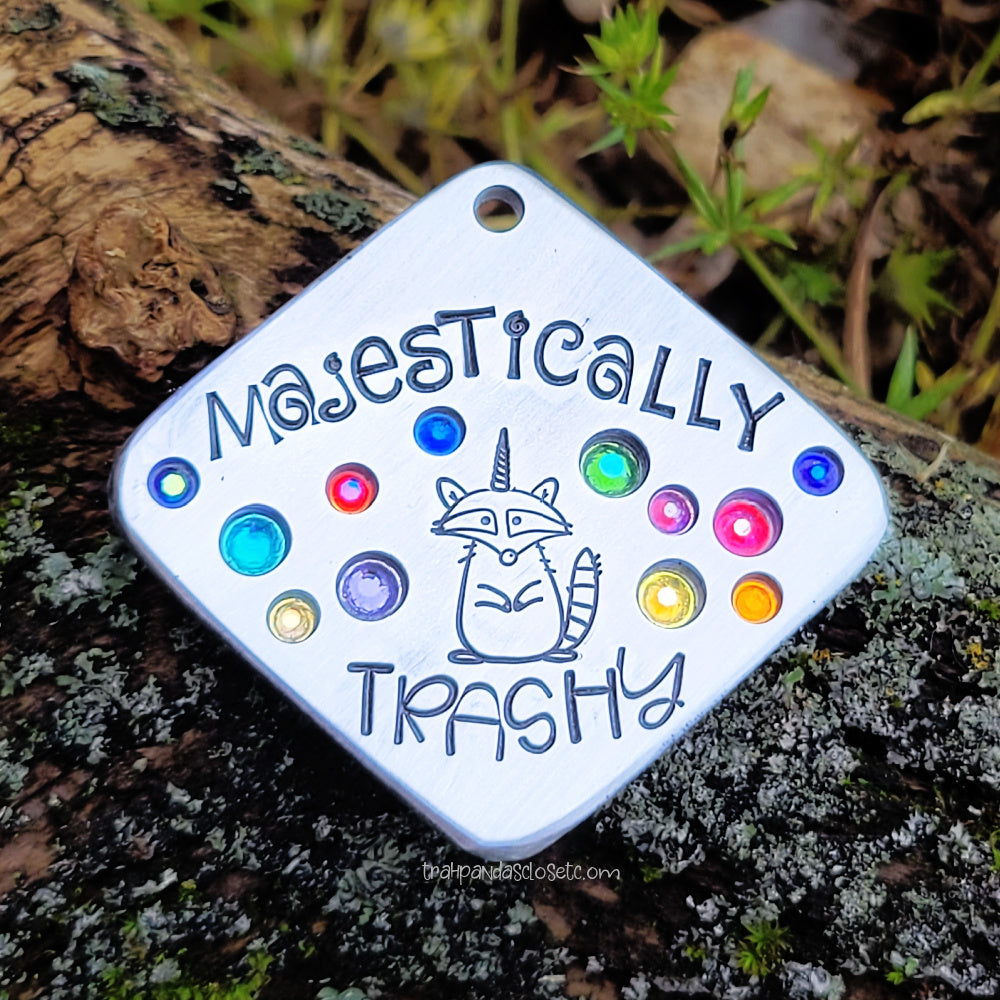 Majestically Trashy 1.5" ditto tag - Trash Panda's Closet