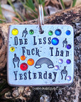 One less fuck than yesterday 1.5" ditto tag - Trash Panda's Closet