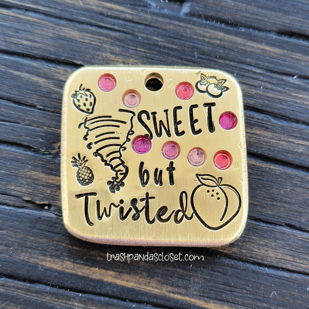 Sweet but twisted  1.25" ditto tag - Trash Panda's Closet