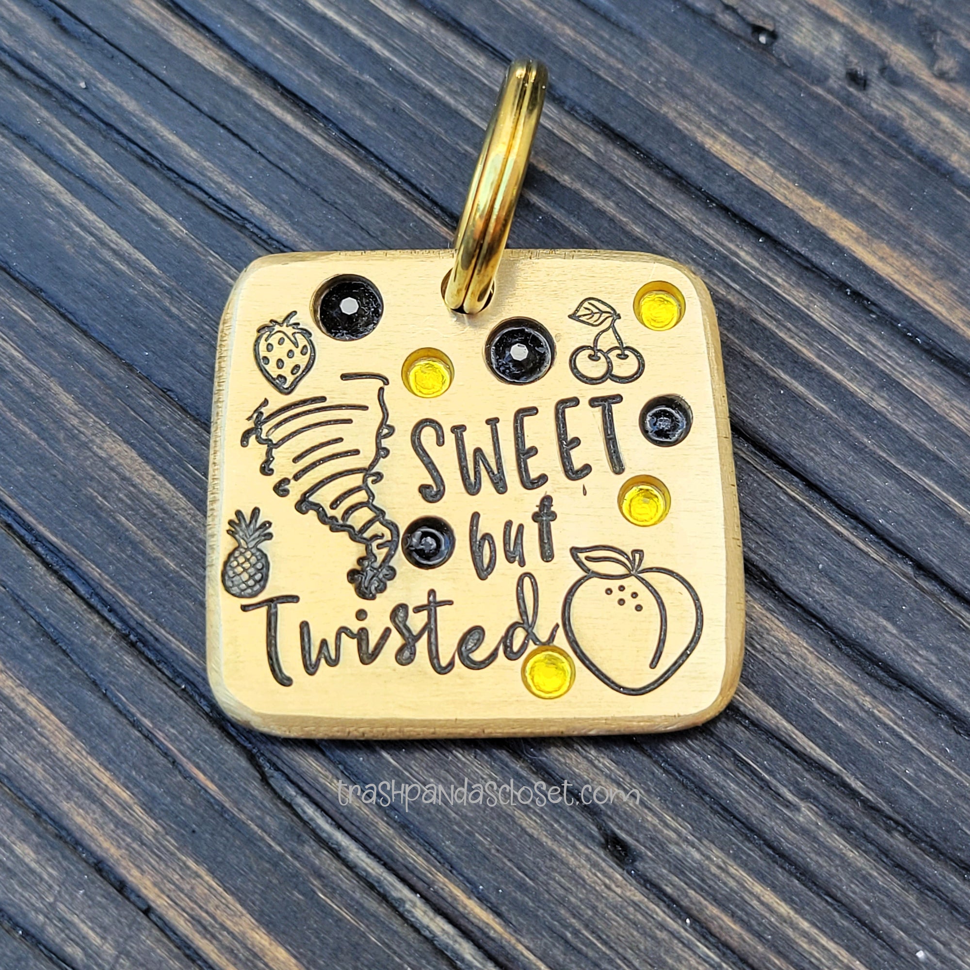 Sweet but twisted  1.25" ditto tag - Trash Panda's Closet