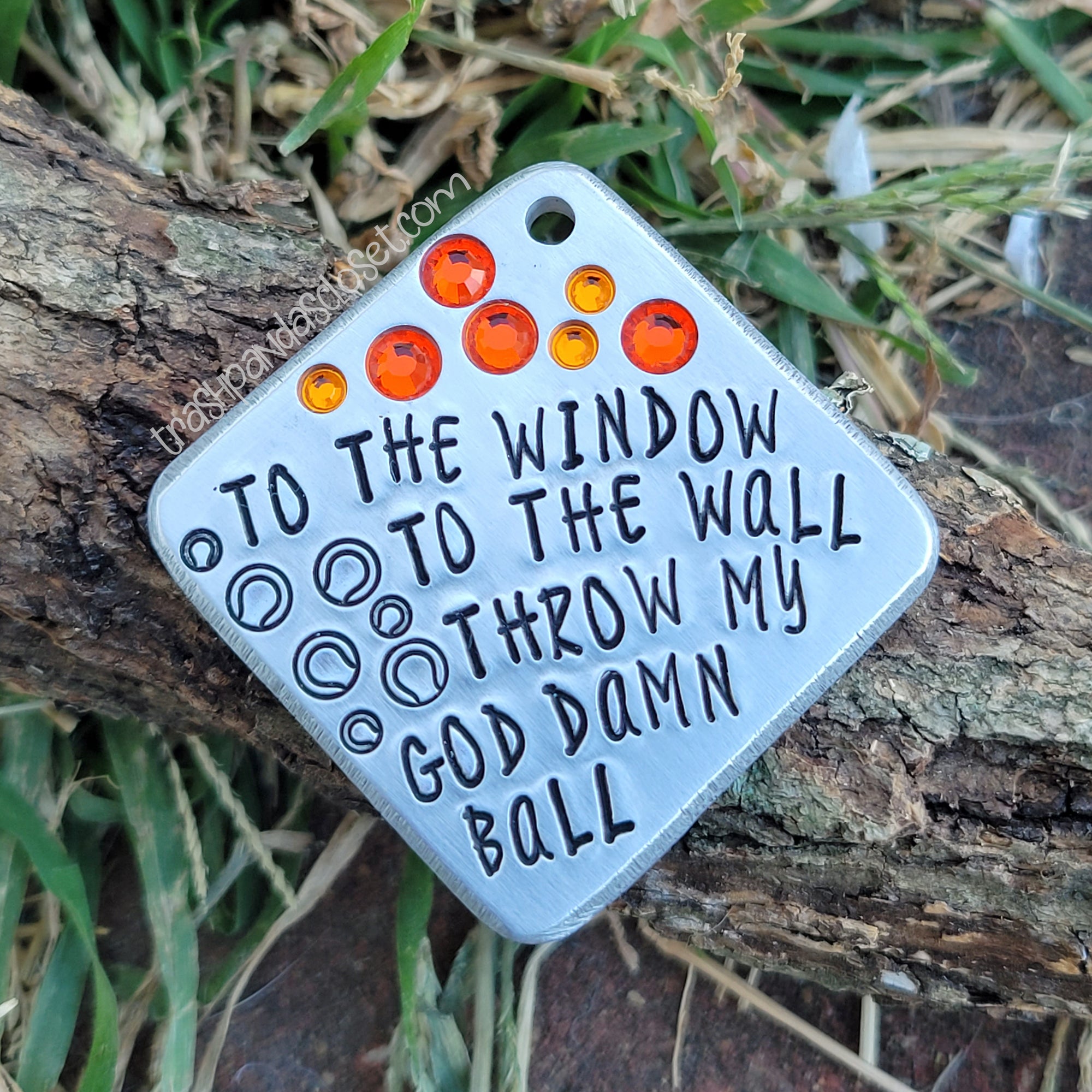 To the window, to the wall 1.5" ditto tag - Trash Panda's Closet