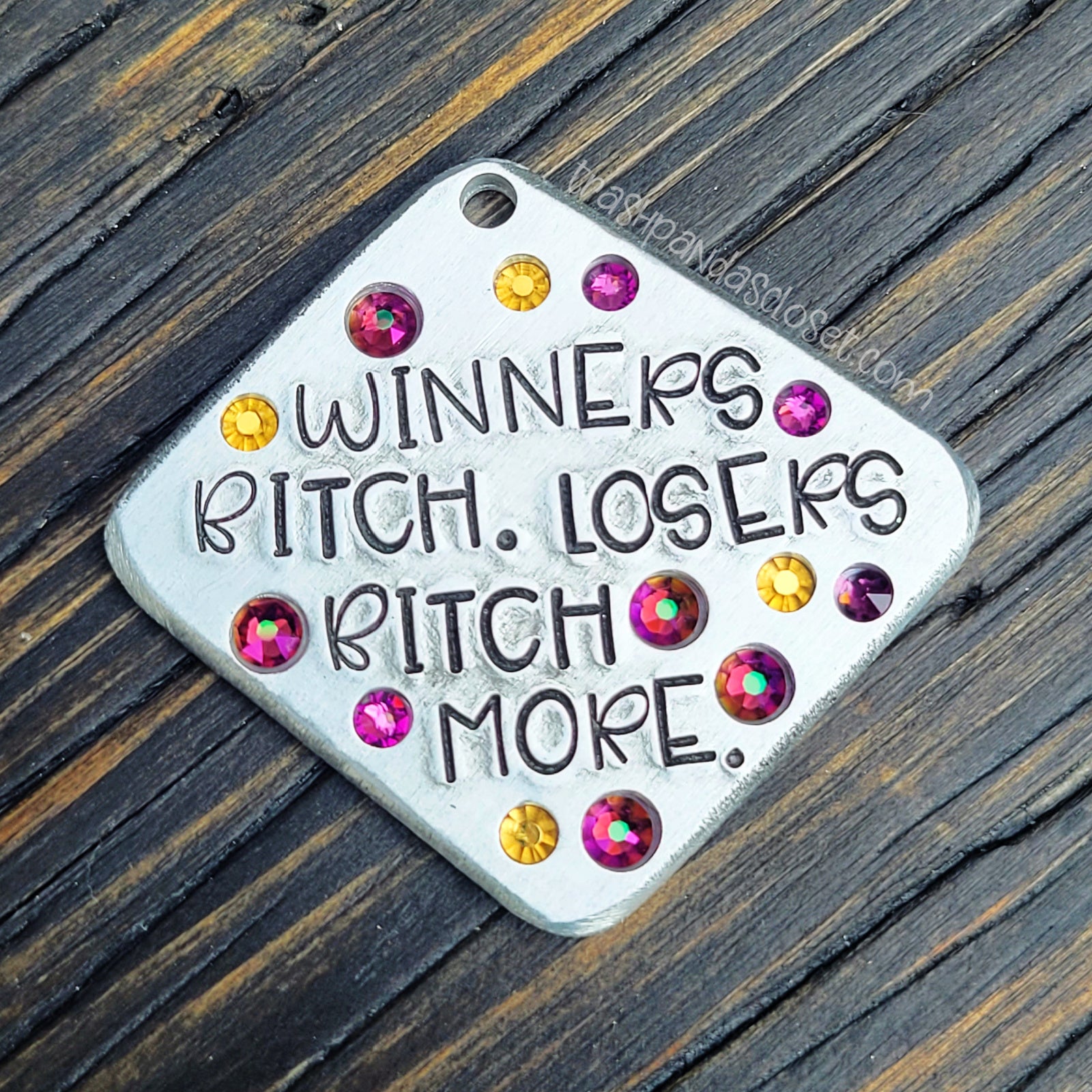 Winners Bitch 1.5" ditto tag - Trash Panda's Closet